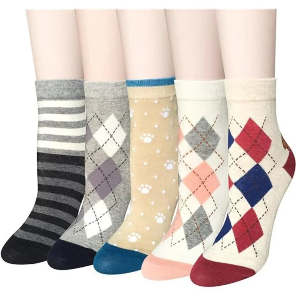 5 Pairs Women's Cute Dog Patterned Animal Socks